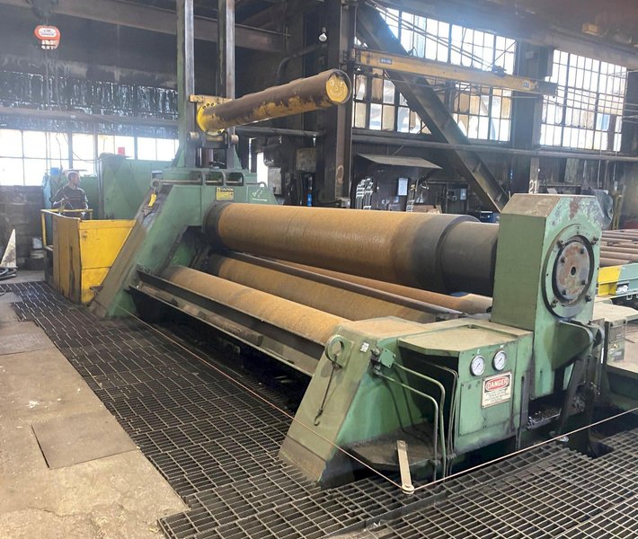 12' X 1.5" HAUSLER 4 ROLL MODEL NO. VRM12/3 HYDRAULIC PLATE BENDING ROLLS: STOCK #13390