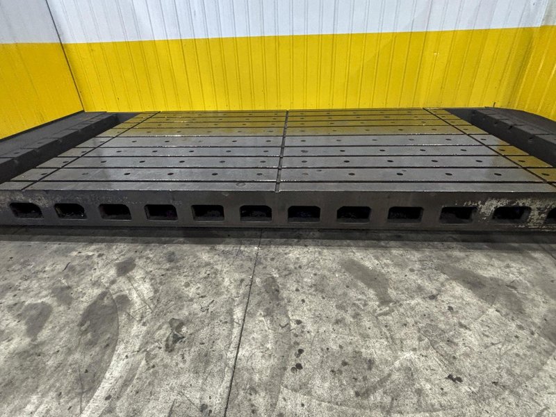 209&quot; X 88&quot; X 22&quot; INGERSOL HEAVY DUTY STEEL T SLOT PRECISION TABLE LAYOUT PLATE: YOBRO #24018