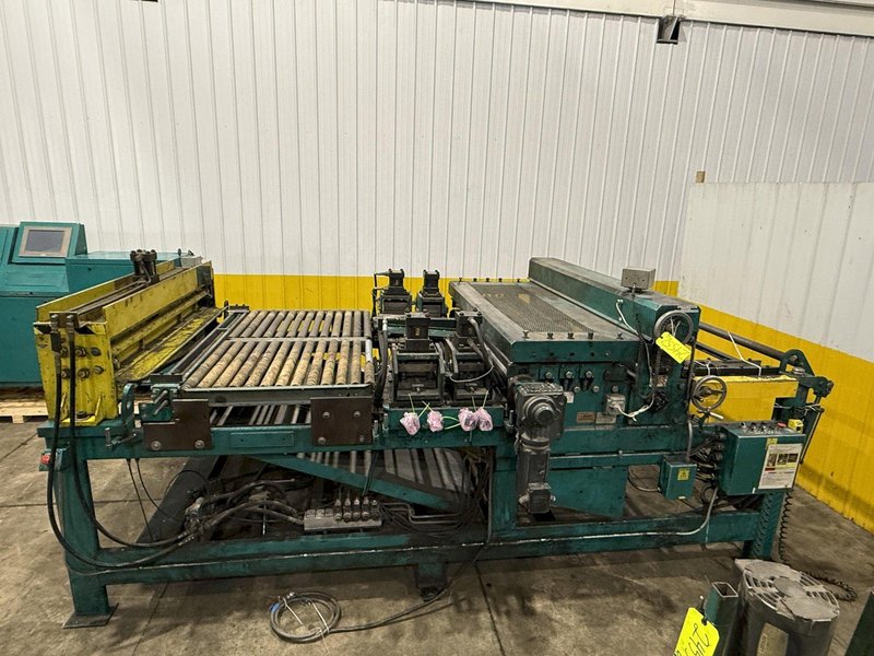 60" x 16 GAUGE IOWA MODEL #GAF60-6 COIL SLEAR (SLITTING &amp; CUT-TO-LENGTH) LINE, WITH UNCOILERS &amp; SIDE PUNCHING / NOTCHING: YOBRO #24552