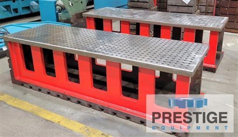 (2) 90.875" x 25.75" T-Slotted Angle Plates / Machining Tables w/ Fixture Surface Plates