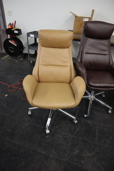 Highback Office Chairs on Casters (3)- Auction Item