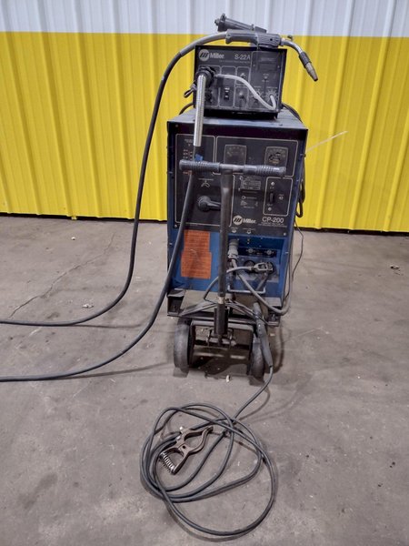 200 AMP MILLER MODEL #CP-200 DC ARC WELDER &amp;  S-22 WIRE FEEDER: STOCK #19659