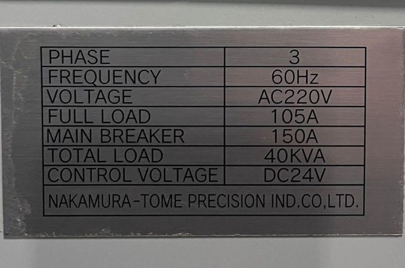Nakamura Tome SC-300 CNC Turning Center – 10″ Chuck Lathe