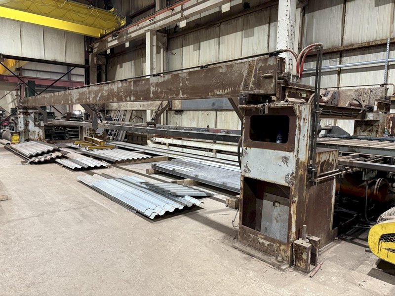 36&quot; HI-RIB (7.2 TYPE) PANEL RAFTED ROLLFORMER LINE;  INCLUDES UNCOILER, FLYING SHEAR &amp; STACKER: YOBRO #24156