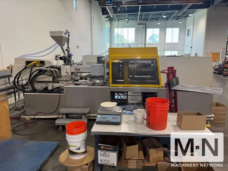 190 TON 15.9 OZ TOSHIBA MODEL ISF190SII-10A INJECTION MOLDING MACHINE MFG 1994