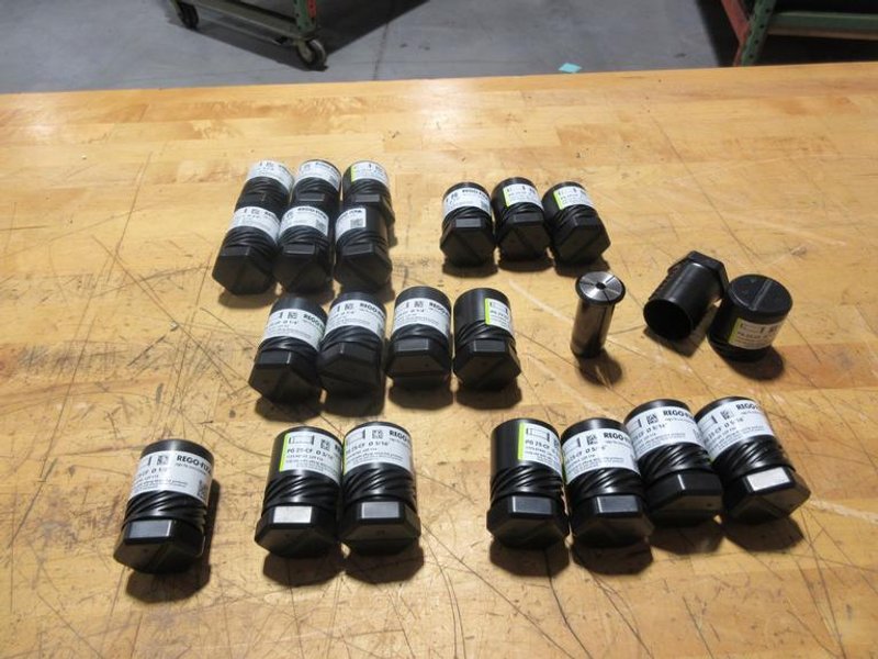 Rego-Fix PowerGrip Collets PG 25-CF (21 pcs), Diameters 1/8&quot; (1), 3/16&quot; (2), 5/16&quot; (4), 1/4&quot; (5), 3/8&quot; (6), 1/2&quot; (3), **All New in Packages**- Auction Item