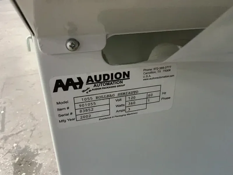 ALLIED AUTOMATION INC ROLL MACHINE   -  1055 ROLLBAG SEMIAUTO