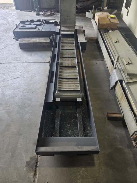 Okuma LT2000EX-H Chip Conveyor and Coolant Pan, 54-1/4" Discharge Height, UNUSED- Auction Item