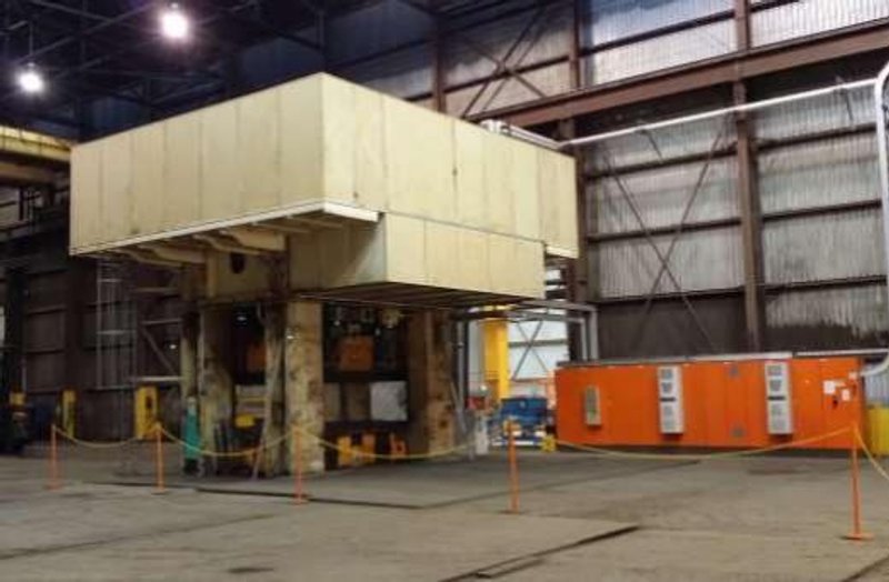 7,800 TON SIEMPELKAMP DOWN ACTING HYDRAULC PRESS. STOCK # 1271223