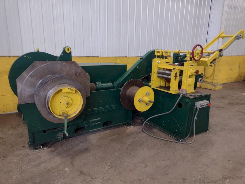 12&quot; WIDE TORRINGTON 4&quot; ARBOR PULL-THROUGH SLITTING LINE: STOCK #16504