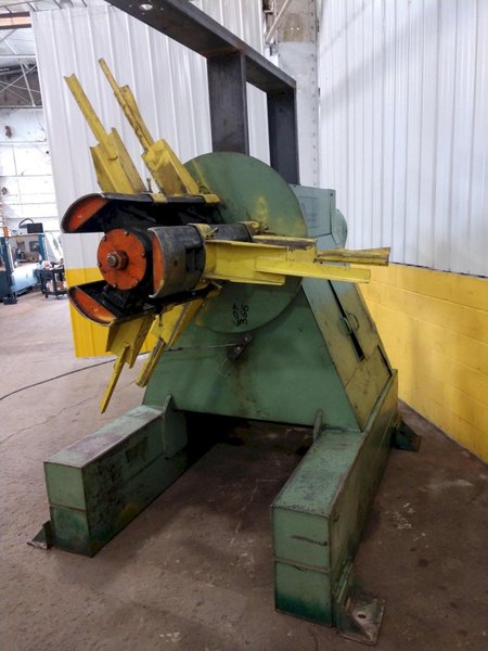 20,000 LB 10 TON X 36&quot; IOWA PRECISION MODEL #UCR20-36 MOTORIZED UNCOILER COIL REEL: STOCK #13455