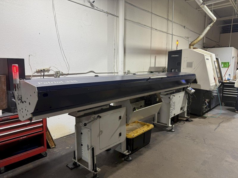 DMG Mori Sprint 32/8 CNC Screw Machine, Swiss Type, with Patriot Bar 
Feeder, Model 338