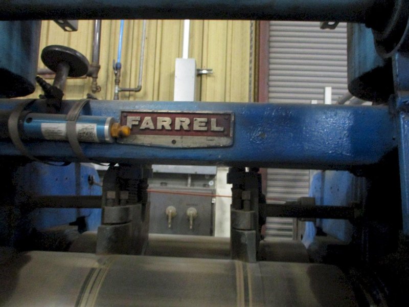 24&quot; X 10&quot; FARREL 4-ROLL &quot;INVERTED L&quot; RUBBER CALENDER ROLLING MILL WITH PAYOFF: STOCK #17226
