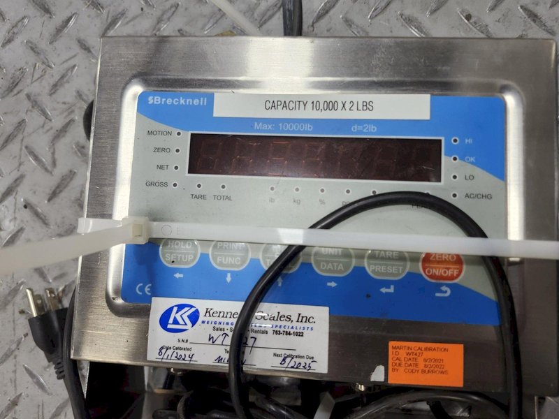 Brecknell DCSB6060-10 NTEP 5 x 5 Platform Electronic Floor Scale, 10,000 x 2 lbs