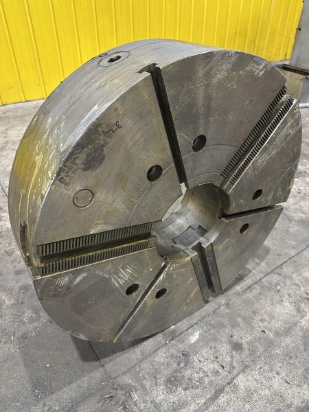 32&quot; GISHOLT 3-JAW LATHE CHUCK  D1-15 MOUNT 12.5&quot; HOLE: STOCK #23581