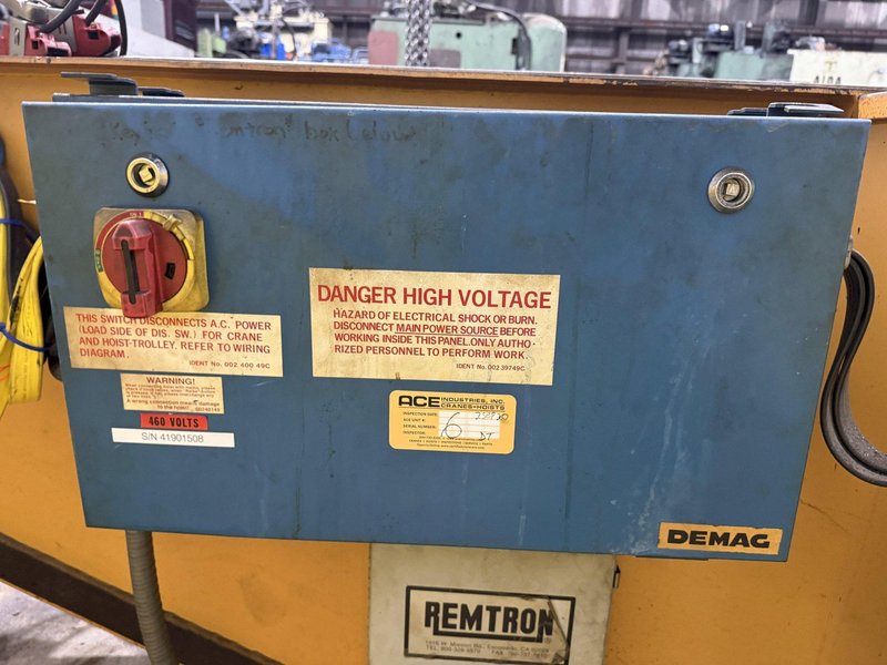 10 TON X 50' DEMAG DOUBLE GIRDER BRIDGE CRANE, NEW 1998: YOBRO #24519