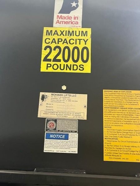 22,000LBS Models LTX- 22 Fork truck Service Lift STOCK# 4196