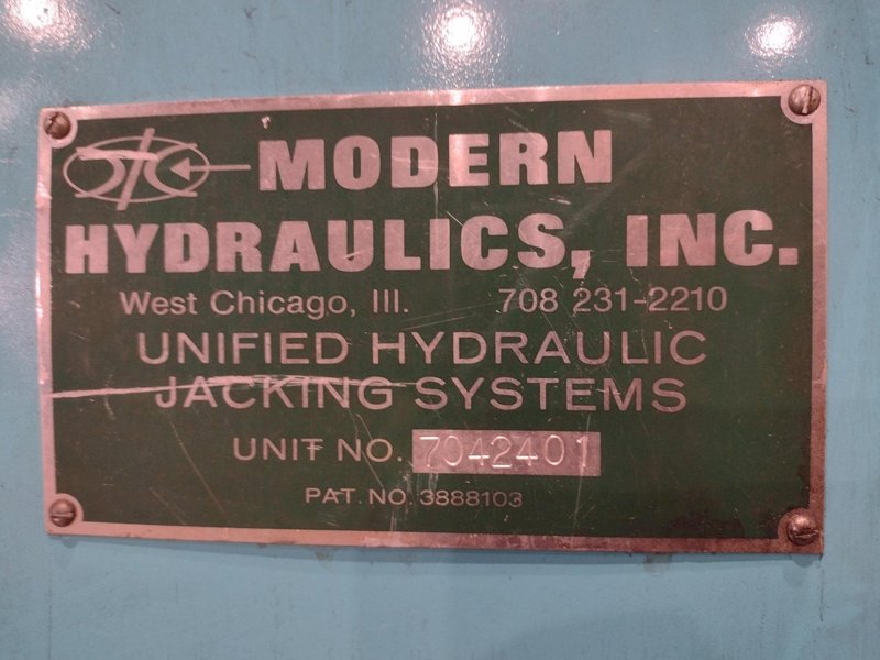 40 TON MODERN HYDRAULICS 4 CYLINDER PORTABLE HYDRAULIC DIE SETTING &amp; SEPARATING SYSTEM: STOCK #23776
