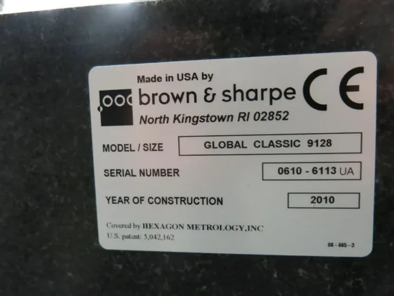 2010 BROWN AND SHARPE Global Classic 9.12.8 | Coordinate Measuring Machines