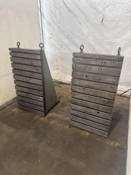 24" WIDE X 46" TALL X 24" DEEP T-SLOTTED ANGLE PLATE SET. STOCK # 0222526