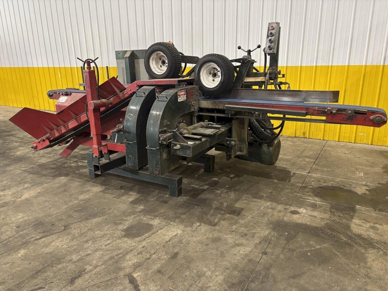 20 HP MORGAN DOUBLE HEAD WOOD RE-SAW WITH POWER RETURN: STOCK #22925