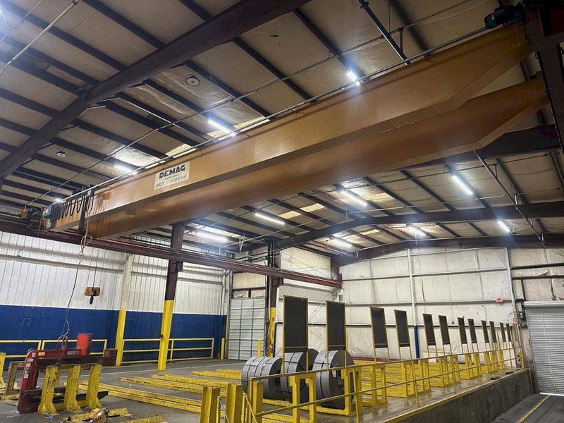 10 TON X 50&#039; DEMAG DOUBLE GIRDER BRIDGE CRANE, NEW 1998: YOBRO #24519