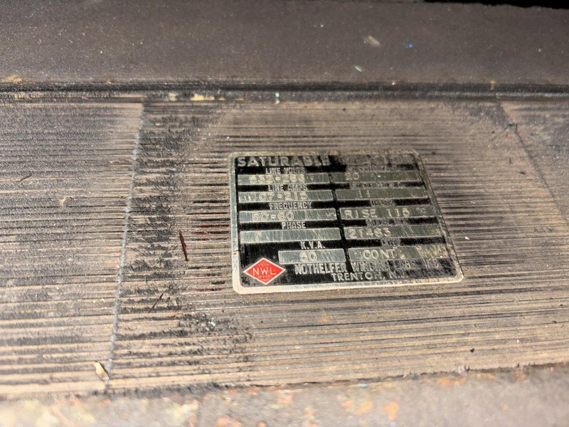 210 AMP NWL SATURABLE MODEL #21483 CORE REACTOR TRANSFORMER: STOCK #21210