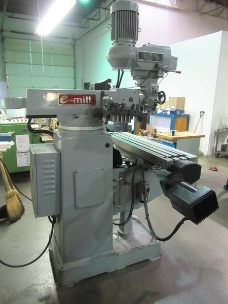 Acer E-Mill EVS-3VK CNC Vertical Knee Mill with Acu-Rite Millpower 2 CNC Control, 10" x 50" Table, 3 HP- Auction Item