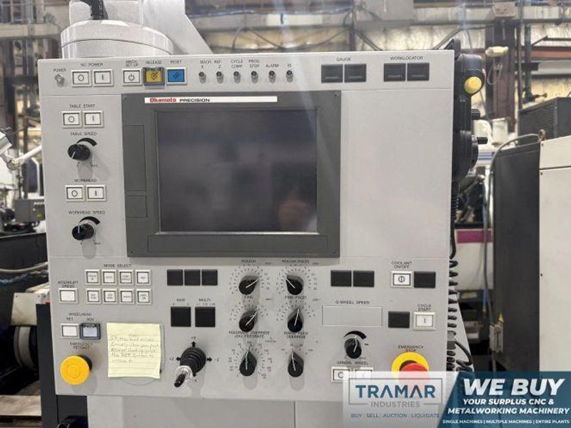 OKAMOTO 8.66" SWING  X  20" CENTER CYLINDRICAL NC GRINDER   -  OGM 820U III