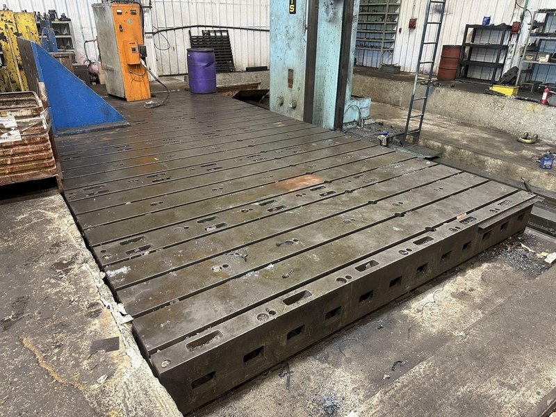 24&#039; X 12&#039; X 14&quot; STEEL T-SLOTTED FLOOR PLATE: STOCK #23497