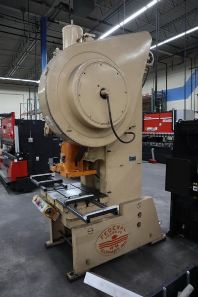 Federal Model 60 Punch Press, 60 Ton, OBI, Single Crank, Flywheel, 2" Stroke, Air Clutch- Auction Item