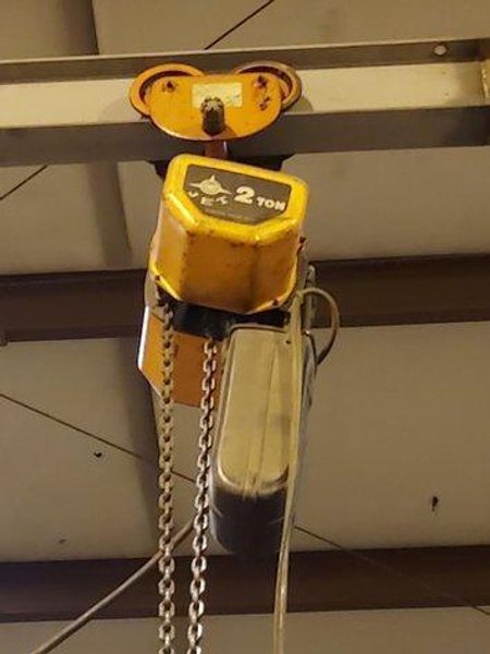 2 TON JET ELECTRIC CHAIN HOIST WITH TROLLEY: STOCK #78176