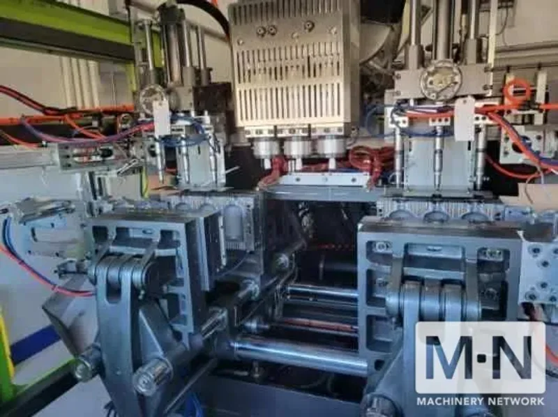 SINGLE HEAD OR TRIPLE HEAD POWERJET PLASTIC MACHINERY MODEL EB5085S3 CONTINUOUS EXTRUSION BLOW MOLDING MACHINE MFG 2022