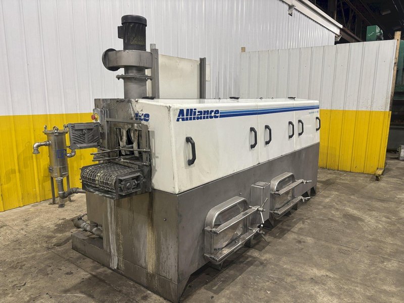 14&quot; W X 10&quot; H 2019 ALLIANCE AQUAMASTER CB-1400E STAINLESS STEEL CONVEYOR BELT 3 STAGE PARTS WASHER: STOCK #23104