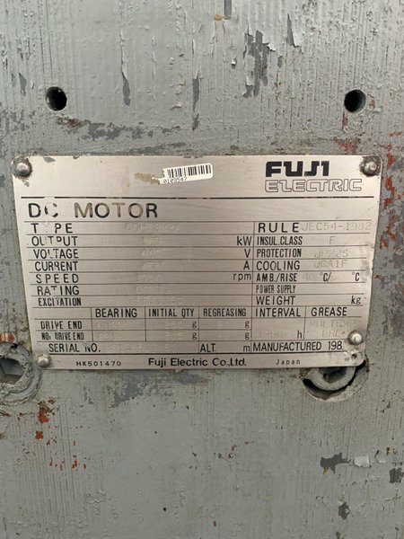 250 HP FUJI ELECTRIC DC MOTOR. STOCK # 0255024