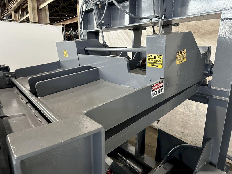 72&quot; x .250&quot; PAXSON HYDRAULIC PEELER TABLE WITH TENSION STAND. STOCK # 0106123