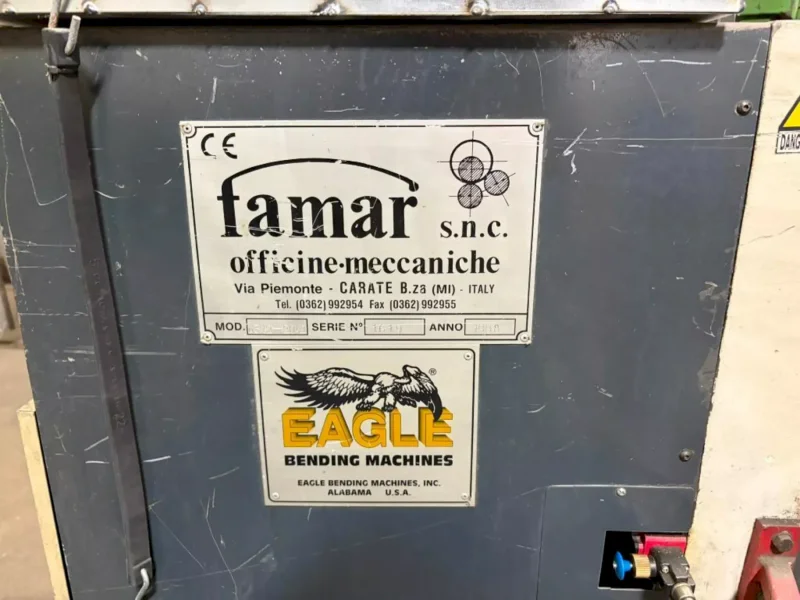 74" FAMAR/EAGLE ROLL MODEL #A312-20/2 PLATE BENDING ROLLS: YOBRO #25701