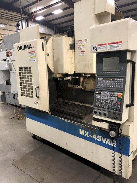 OKUMA MX-45 VAE CNC VERTICAL MACHINING CENTER. STOCK # 1300720