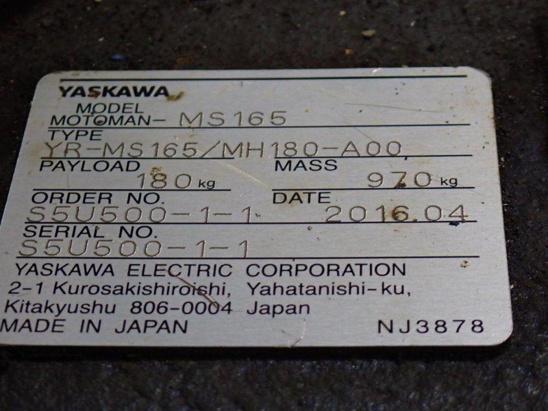 YASKAWA ELECTRIC / MOTOMAN 14.5 A ROBOT  -  YR-MS165/MH180-A00