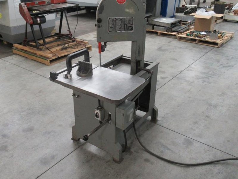 Roll-In Vertical Band Saw, 3/4" Blade, Gravity Blade Feed,Vise and Clamp