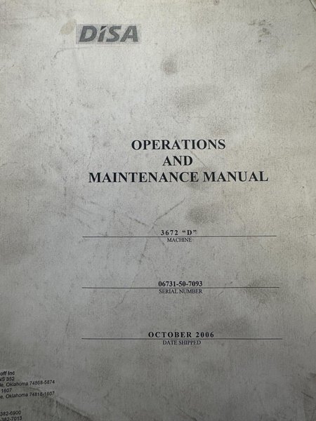 36&quot; X 72&quot; GOFF MODEL #3672D SPINNER HANGER SHOT BLAST CLEANING SYSTEM, NEW 2006: STOCK #22470