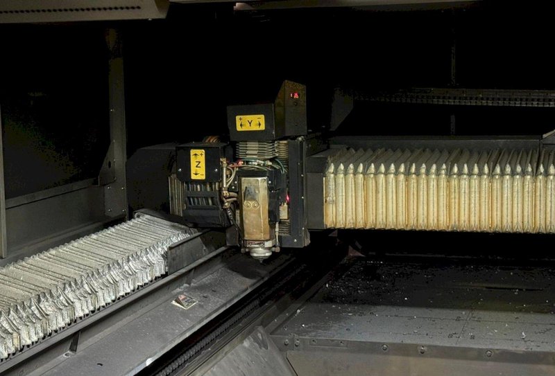 2013 Amada FOL 3015 AJ Fiber Laser Cutting System | 4kW AJ-4000 Engine | ASLUL 300 FOL-AJ Automation Load/Unload Material Storage Tower