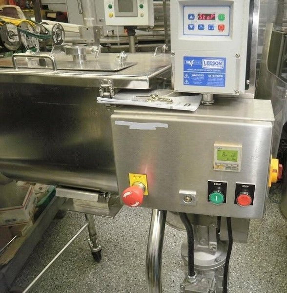 2 Cubic foot Stainless steel Double Ribbon Blender – Unused 1HP Motor &amp; Gearbox 120v, Full Rebuilt Electronics.