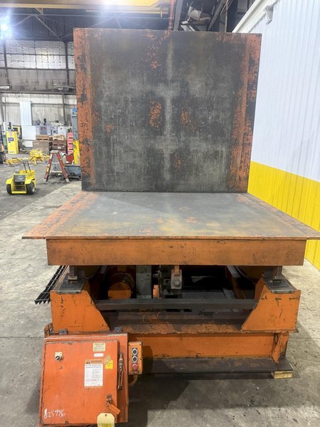 50,000 LBS (25 TON) X 84" X 72" BUSHMAN MECHANICAL POWERED UPENDER / COIL FLIPPER: YOBRO #25946