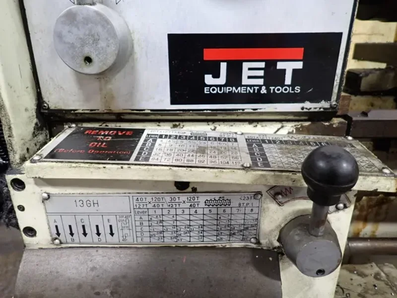 JET 14" X 48" LATHE  -  GHB-1340