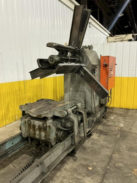 20,000 LBS X 36" LITTELL MODEL #S200-36 PULL OFF UNCOILER COIL REEL W/ COIL CAR: YOBRO #26128