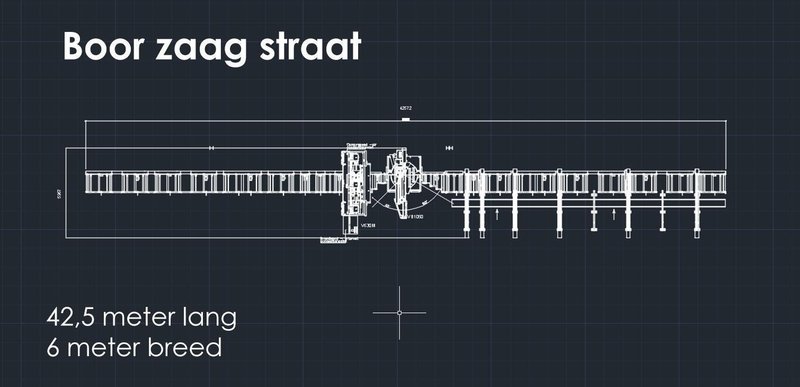 Voortman 1250 x 500 mm drill saw line