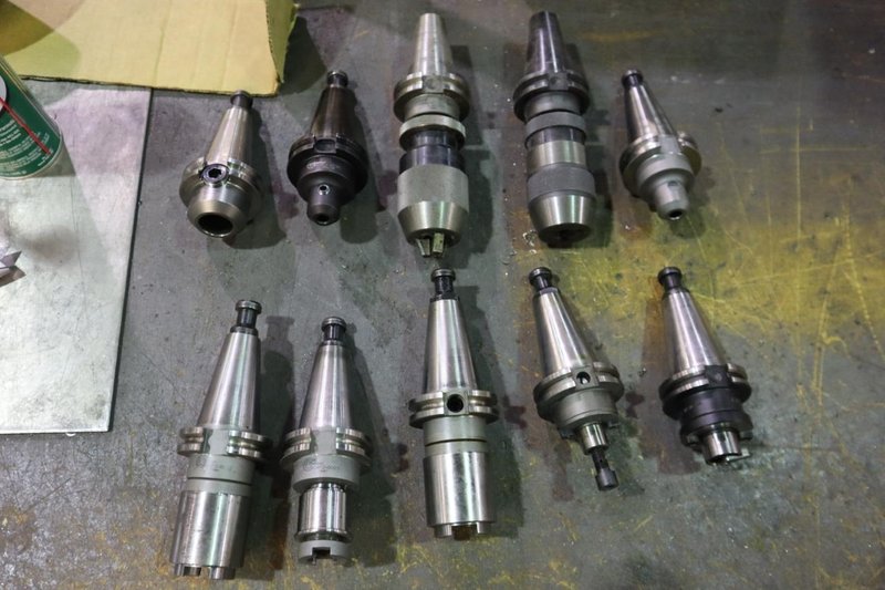 CT40 Taper Tool Holders: (2) Keyless Drill Chucks,(3) End Mill Holders, (3) Tap Drivers, (2) Shell Mill Holders- Auction Item