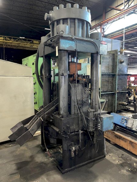 5" AMD MODEL #530-2230 AUTOMATIC HYDRAULIC BAR &amp; BILLIT SHEAR WITH 20' AUTO FEED STOCK #3051