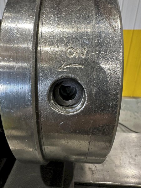 9" X 28" HARDINGE DV-59 LATHE WITH THEMAC ID GRINDER SPINDLE : STOCK #22733